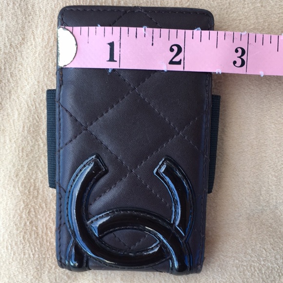 Authentic Chanel Brown Leather Quilted Cambon iPod Phone Case - Picture 6 of 14